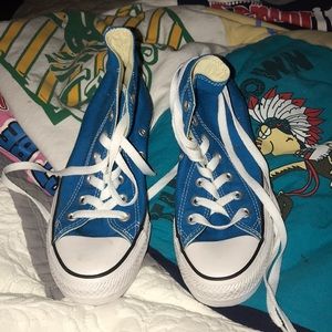 Blue converse high top